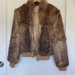 Kuki fur vintage bomber jacket
